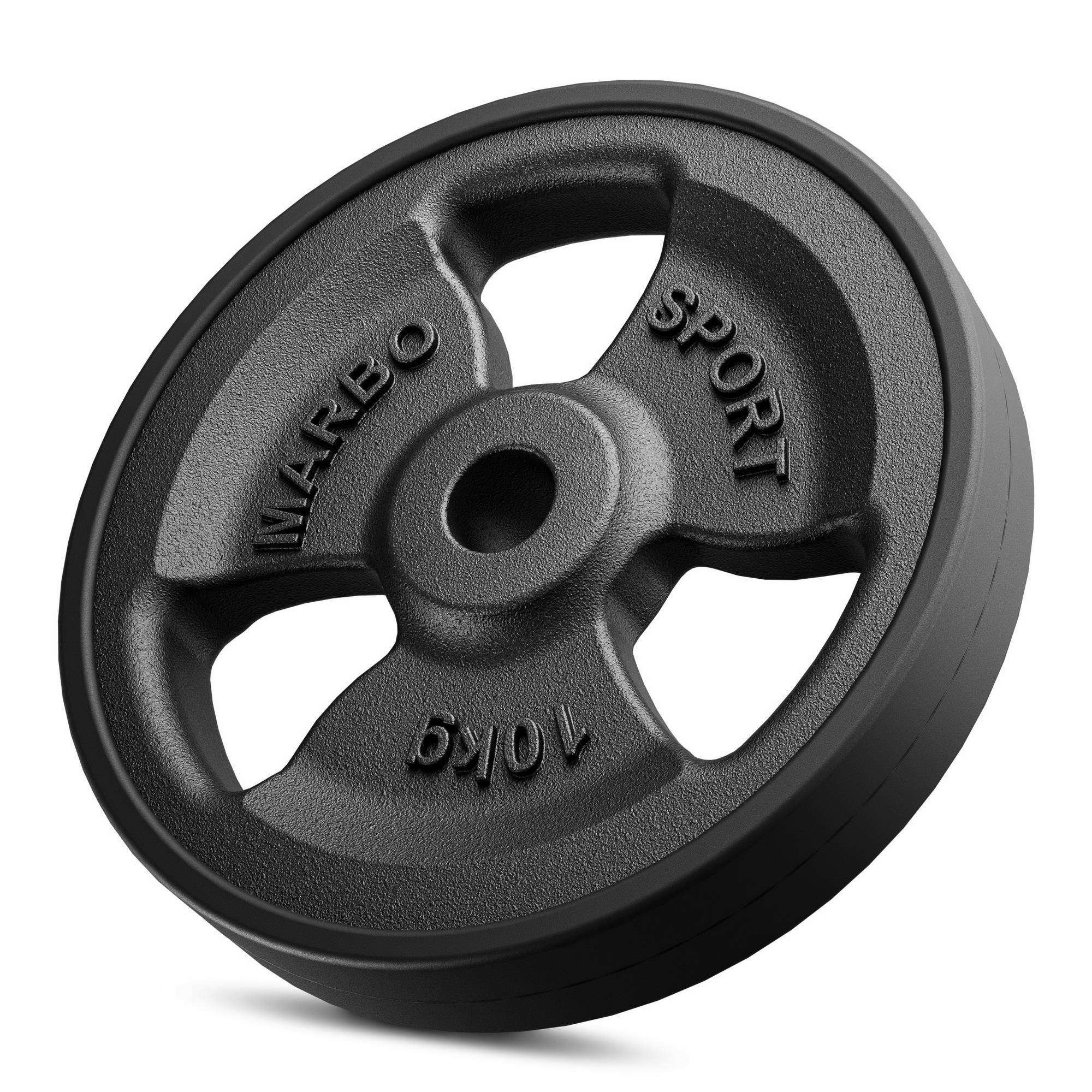 Greutăti din font cauciucată Tri-Grip 10 kg cu gaură ø31 mm - Marbo Sport
