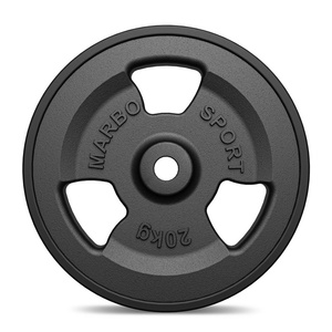 Greutăti din font cauciucată Tri-Grip 20 kg cu gaură ø31 mm - Marbo Sport