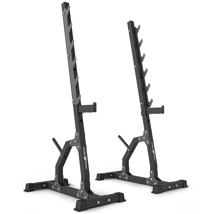 Set MS8_2.0_83KG | bancă de haltere reglabilă pe două fețe + suport pe mai multe niveluri (2 bucăți) + set de bare și plăci de greutate 83 kg - Marbo Sport