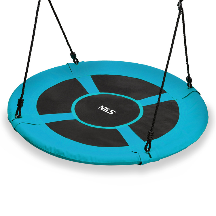 Leagăn suspendat cu cuib de barză Ø100 cm turcoaz - NILS