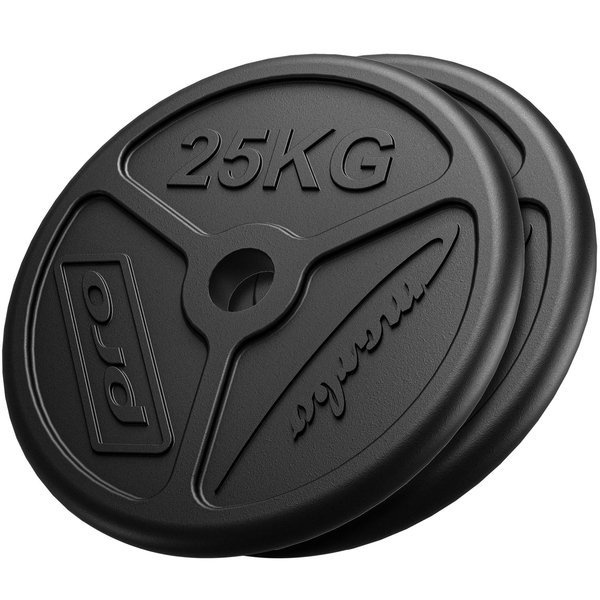 Olympia set de plăci de greutăți din fontă cu găuri ø51 mm | set 50 kg / 2 x 25 kg - Marbo Sport