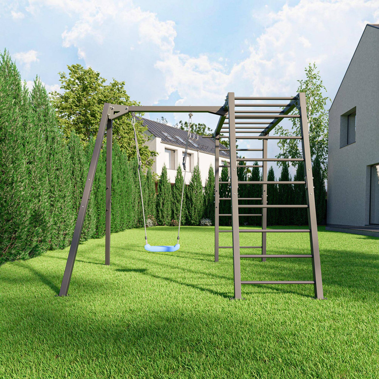 Scară de gimnastică PREMIUM - MO-016 + leagăn simplu PREMIUM (cadru) - MO-017 - Marbo Sport