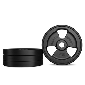 Greutăti din font cauciucată Tri-Grip 5 kg cu gaură ø31 mm - Marbo Sport
