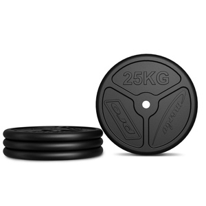 Set de greutăți Slim din fontă cu plăci de greutăți cu gaură ø31 mm | set 50 kg / 2 x 25 kg - Marbo Sport