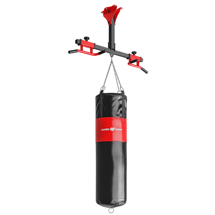 Bară de tracțiune reglabilă pentru montare pe perete și tavan cu suport pentru sac de box MS-D202 - Marbo Sport