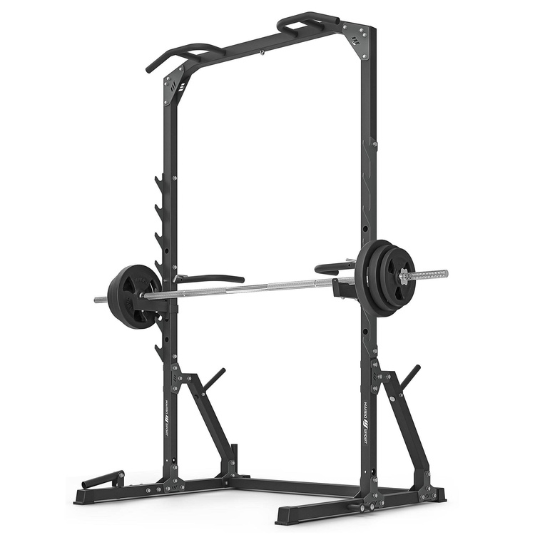 Cușcă Half Rack (bară de tracțiuni cu suporturi și bare de flotări + mâner landmine) MS-U115 2.0 - Marbo Sport