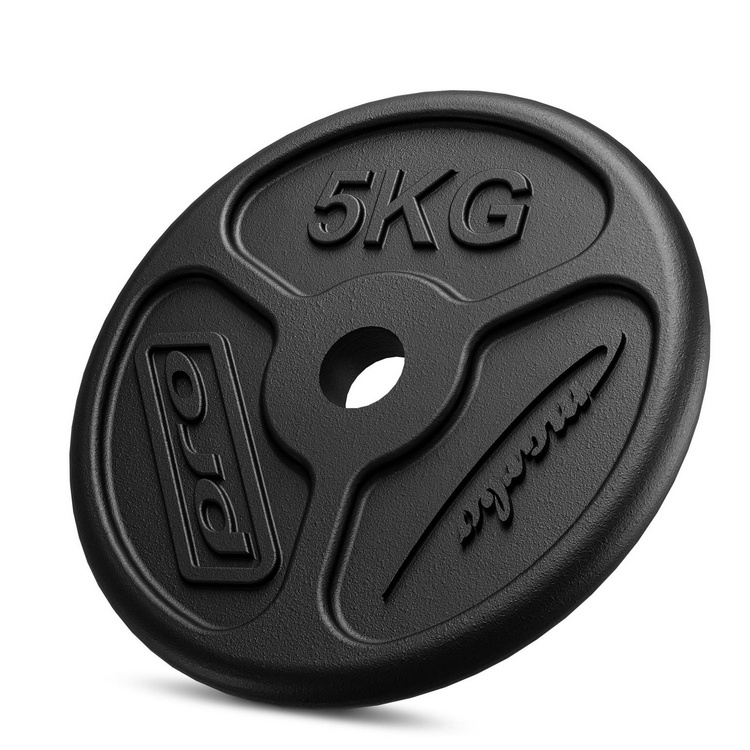 Set de greutăți Slim din fontă cu plăci de greutăți cu gaură ø31 mm | Set 30 kg / 4 x 5 kg + 4 x 2,5 kg - Marbo Sport