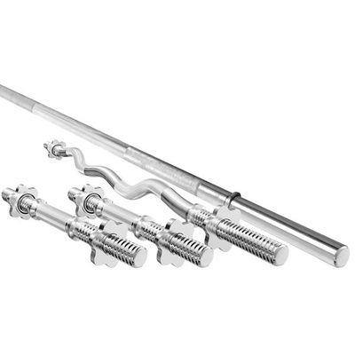 Set MWG2 | Bară cu haltere 198 cm + bară Sz-Curl 120 cm + 2x bară cu gantere 30 mm 40 cm - Marbo Sport
