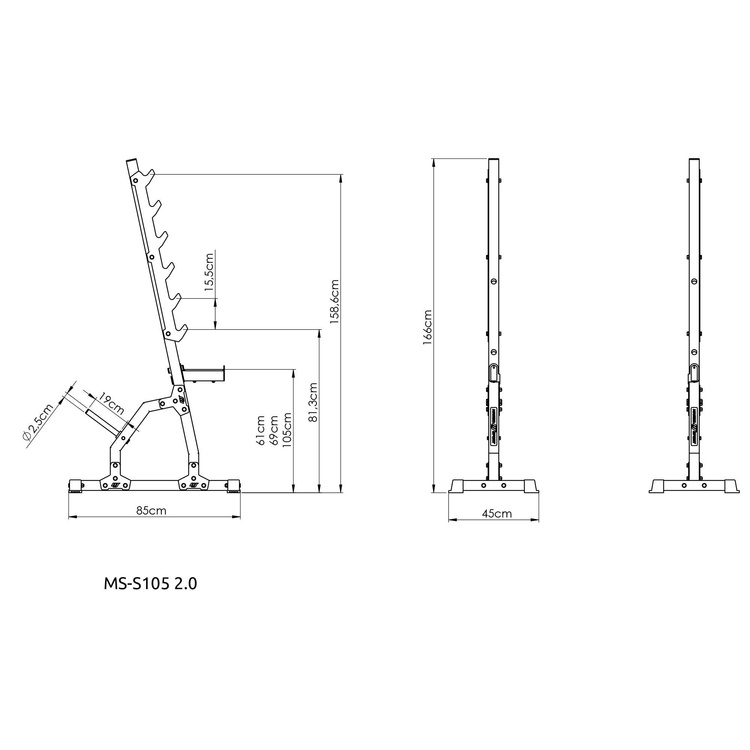 Standuri multilevel (2 piese) MS-S105 2.0 - Marbo Sport