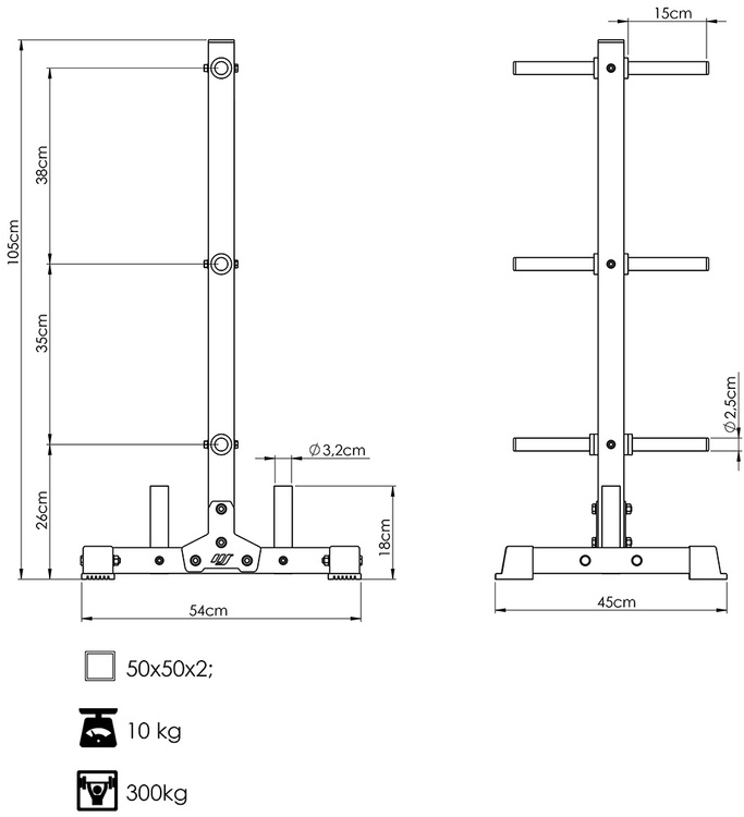 Suport pentru greutăți MS-S103 2.0 - Marbo Sport