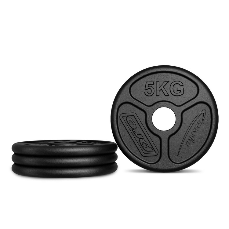 Olympia set de plăci de greutăți din fontă cu găuri ø50/51 mm | set 30 kg / 2 x 5 kg + 6 x 2,5 kg + 4 x 1,25 kg - Marbo Sport