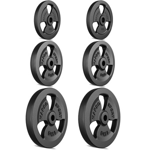 Set de greutăți cu plăci de greutate din fontă Tri-Grip cu gaură ø31 mm | set 60 kg / 2 x 15 kg + 2 x 10 kg + 2 x 5 kg - Marbo Sport