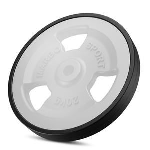 Set de greutăți cu placă de greutate din fontă cauciucată Tri-Grip cu gaură ø31 mm | set 60 kg / 2 x 20 kg + 2 x 10 kg - Marbo Sport