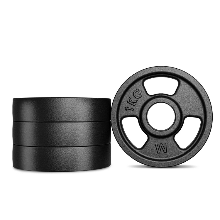 Greutăti din font Tri-Grip 1 kg cu gaură ø31 mm - Marbo Sport