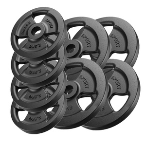 Set de greutăți cu plăci de greutate din fontă Tri-Grip cu gaură ø31 mm | set 30 kg / 4 x 5 kg + 4 x 2,5 kg - Marbo Sport