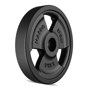 Greutăti din font cauciucată Tri-Grip 2,5 kg cu gaură ø31 mm - Marbo Sport