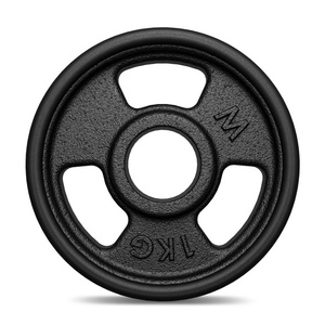 Greutăti din font cauciucată Tri-Grip 1 kg cu gaură ø31 mm - Marbo Sport