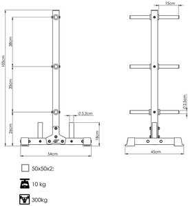 Suport pentru greutăți MS-S103 2.0 - Marbo Sport