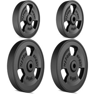 Set de greutăți cu placă de greutate din fontă cauciucată Tri-Grip cu gaură ø31 mm | set 60 kg / 2 x 20 kg + 2 x 10 kg - Marbo Sport