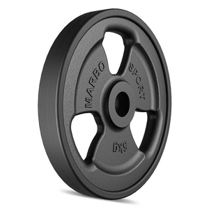 Greutăti din font cauciucată Tri-Grip 5 kg cu gaură ø31 mm - Marbo Sport