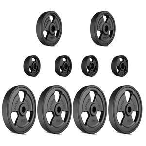 Set de greutăți cu placă de greutate din fontă cauciucată Tri-Grip cu gaură ø31 mm | set 29 kg / 4 x 5 kg + 2 x 2,5 kg + 4 x 1 kg - Marbo Sport