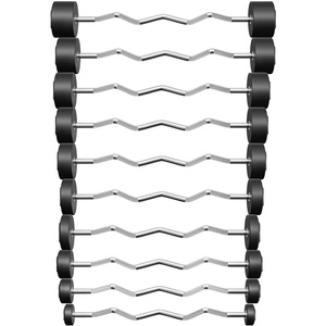 Set de bare pentru biceps din poliuretan 10-55 kg (în trepte de 5 kg) 325 kg – UpForm