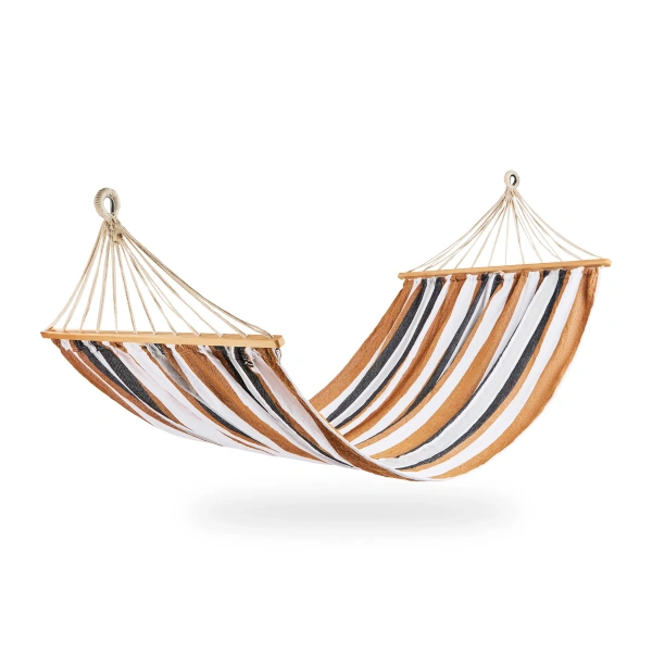 Hamac de grădină cu bară din lemn 290 x 125 cm - Ubeform