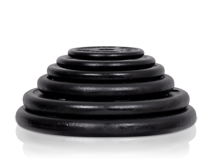 Set bară și placă de greutăți întărită 113 kg - Marbo Sport