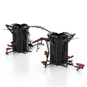 Turn cu 9 stații (canotaj / tracțiune laterală reglabilă / trunchiuri / 3 x tracțiune cu cablu cu înălțime reglabilă / fluture / fluture invers / tracțiuni) MP-T003 - Marbo Sport