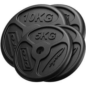 Set de greutăți Slim din fontă cu plăci de greutăți cu gaură ø31 mm | set 30 kg / 2 x 10 kg + 2 x 5 kg - Marbo Sport