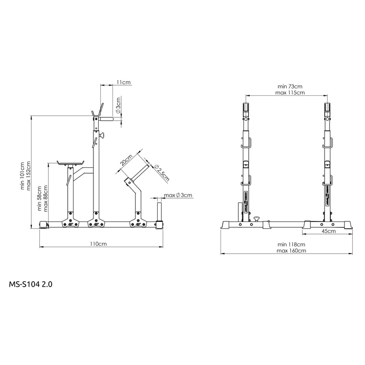 Standuri combinate cu siguranță MS-S104 2.0 - Marbo Sport
