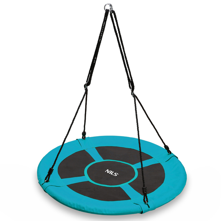 Leagăn suspendat cu cuib de barză Ø100 cm turcoaz - NILS