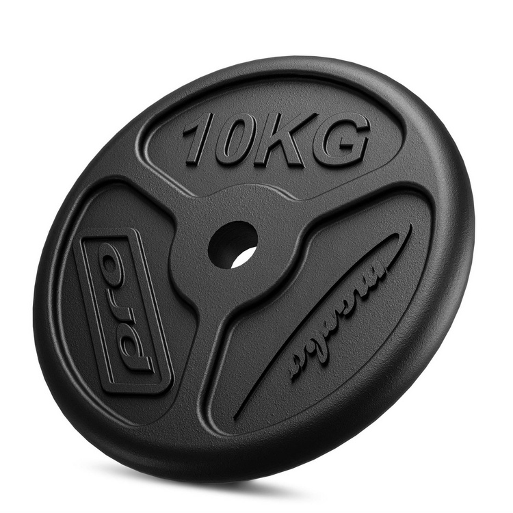 Set de greutăți Slim din fontă cu plăci de greutăți cu gaură ø31 mm | set 30 kg / 2 x 10 kg + 2 x 5 kg - Marbo Sport