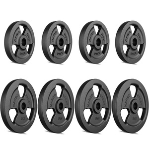 Set de greutăți cu plăci de greutate din fontă Tri-Grip cu gaură ø31 mm | set 30 kg / 4 x 5 kg + 4 x 2,5 kg - Marbo Sport