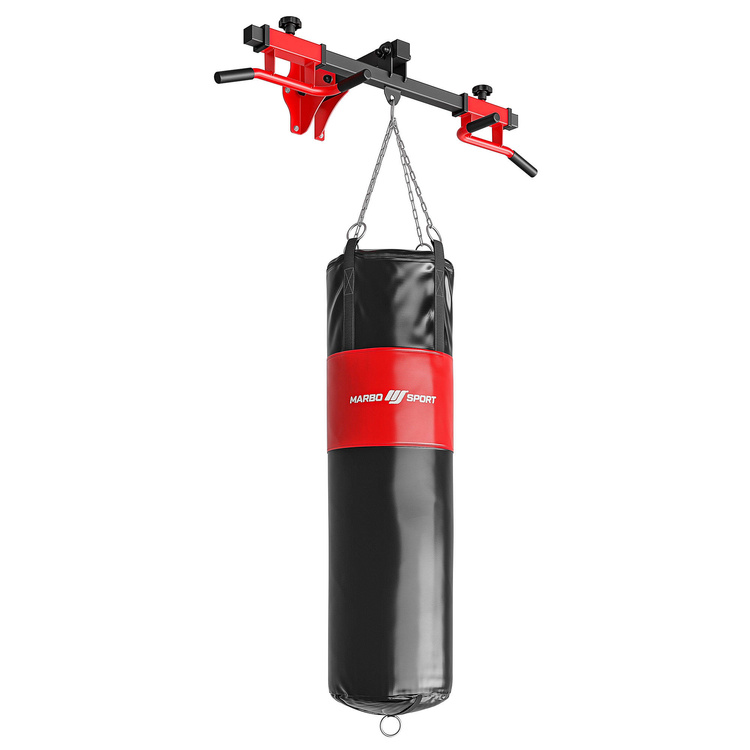 Bară de tracțiune reglabilă pentru montare pe perete și tavan cu suport pentru sac de box MS-D202 - Marbo Sport